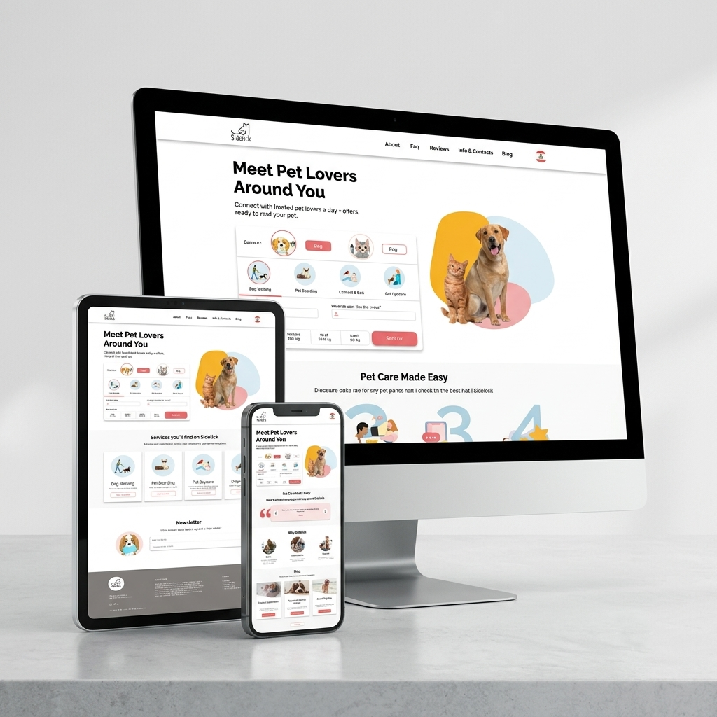Sidelick Pet Care Web Platform