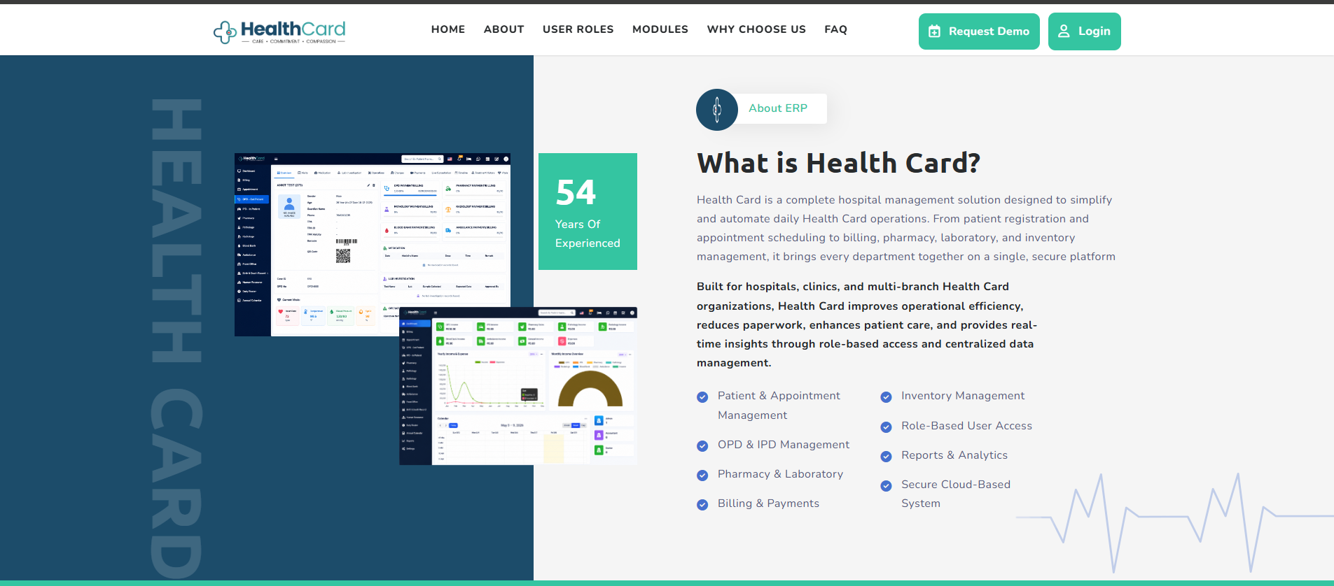 Healthcare ERP Dashboard